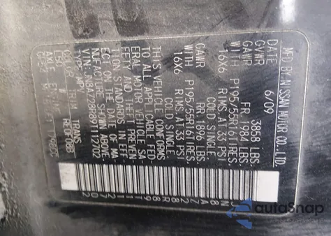 2009 Nissan Cube 1.8Sl из США, поврежденный, VIN JN8AZ28R89T112702